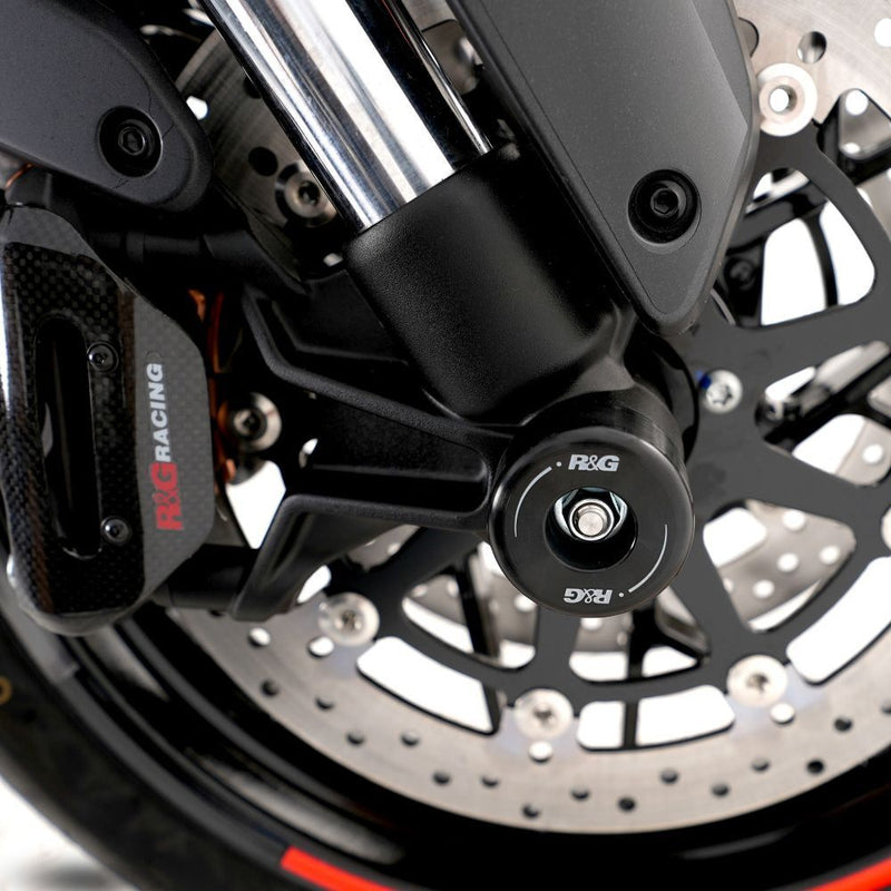 Load image into Gallery viewer, R&amp;G Racing Black Fork Protectors For 2023-2024 CF-Moto 800NK
