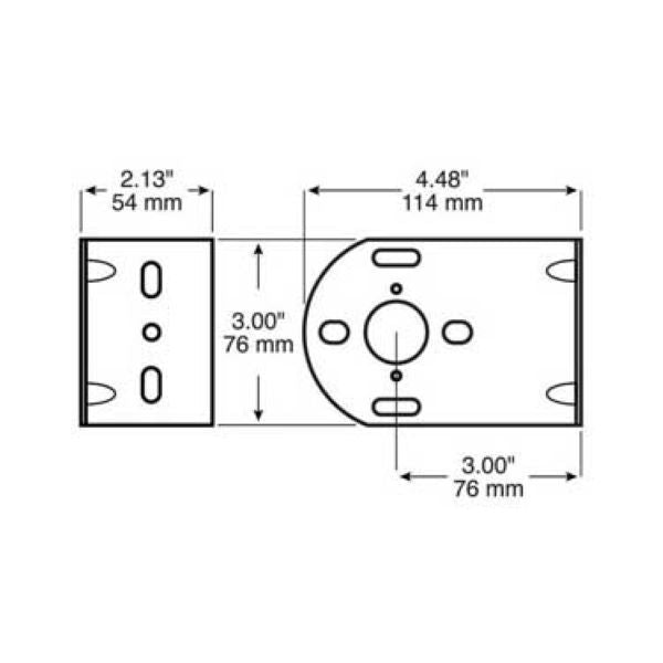 Load image into Gallery viewer, Universal Tail Light Mounting Bracket, Oblong Black Steel, 3&quot; x 4.5&quot;
