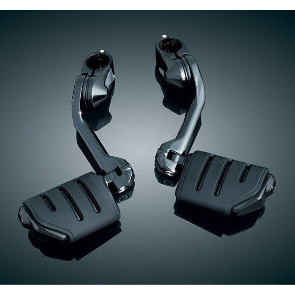 Load image into Gallery viewer, Kuryakyn Black 1.25 Engine Guard Short Arm Trident Dually Highway Pegs Harley
