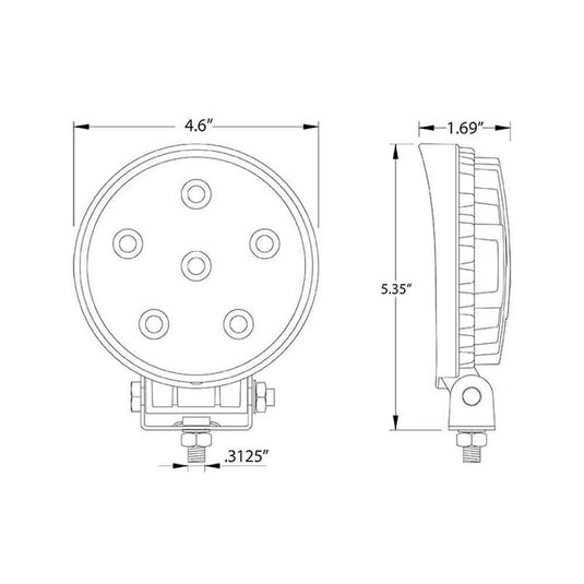 Amber Lens LED Utility Light