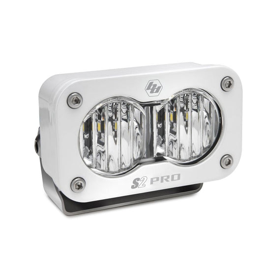 Baja Designs Auxiliary LED Light Pod Each White Frame S2 Pro Series Wide Cornering Pattern Clear Lens Universal 480005WT