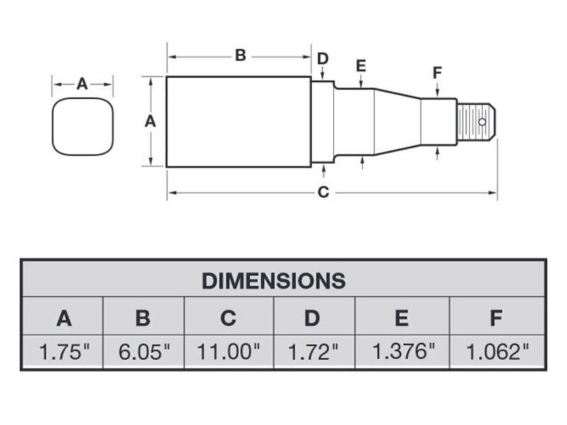 Load image into Gallery viewer, Single - 5-Bolt on 5 Inch Hub Assembly - Includes (1) Square Stock 1-3/8 Inch To 1-1/16 Inch Tapered Spindle &amp; Bearings
