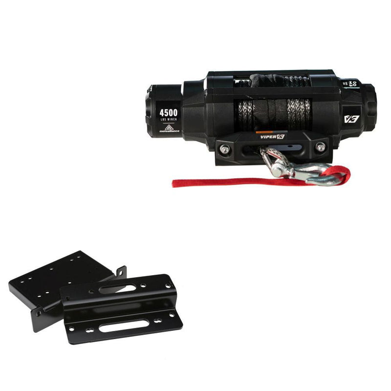 Load image into Gallery viewer, Viper 4500lbs V3 Winch Black Rope With Mount For Kawasaki Teryx 750 2008-2013
