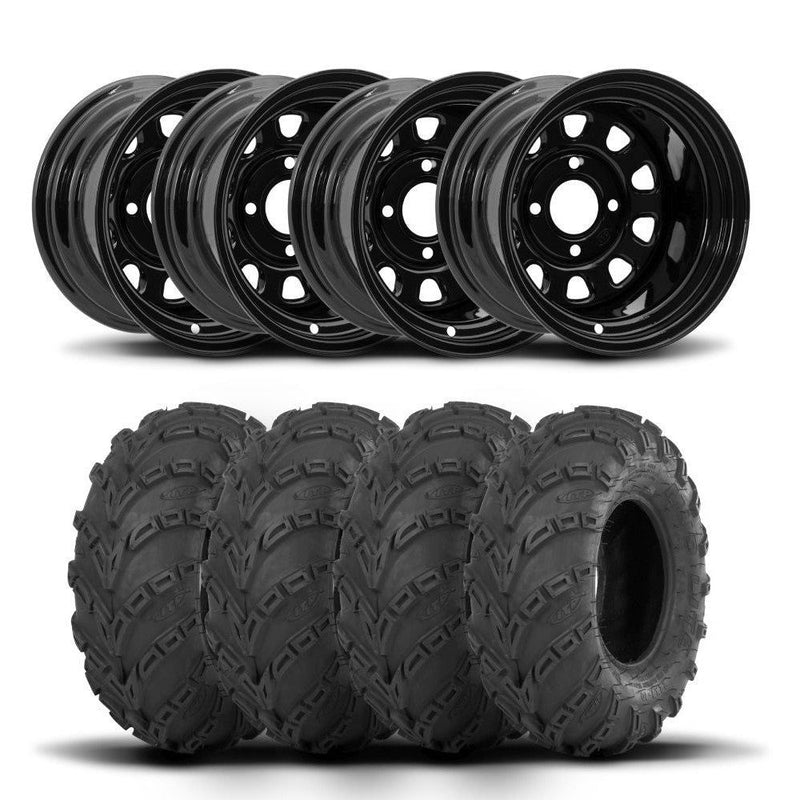 Load image into Gallery viewer, ITP Delta Steel 12" Wheels And Mud Lite Tires [27x9-12]
