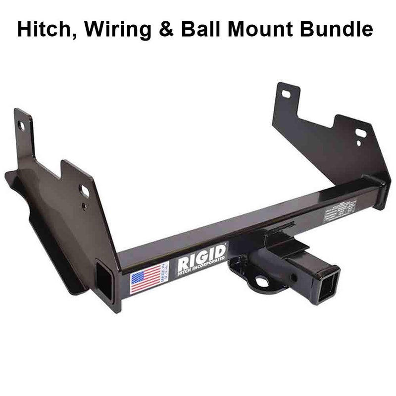 Load image into Gallery viewer, Rigid Hitch (R3-) Class III 2 Inch Receiver Trailer Hitch Bundle - Includes Ball Mount and Custom Wiring Harness fits 2015-2020 Ford F-150 Without Factory Receiver
