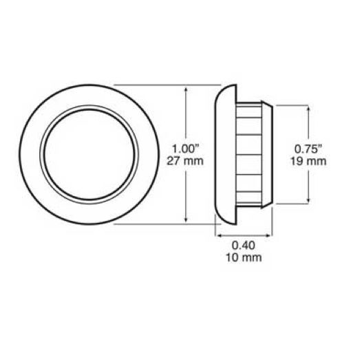 Load image into Gallery viewer, Red Round Clearance/Marker Light with Two .180 bullet Connectors
