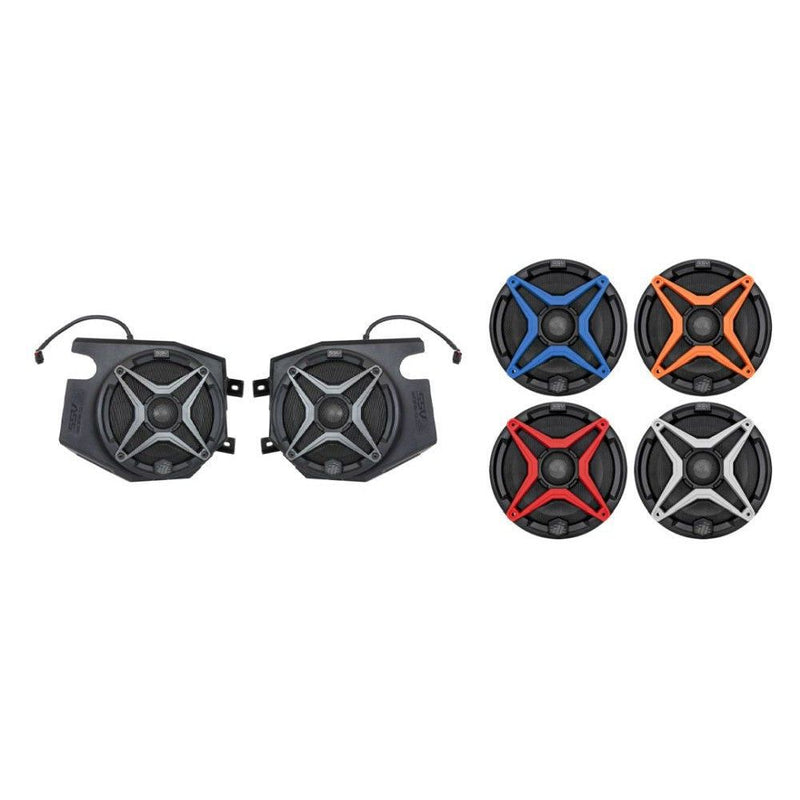 Load image into Gallery viewer, SSV Works Front Kicker 6.5&quot; Speaker Pods With White Grilles
