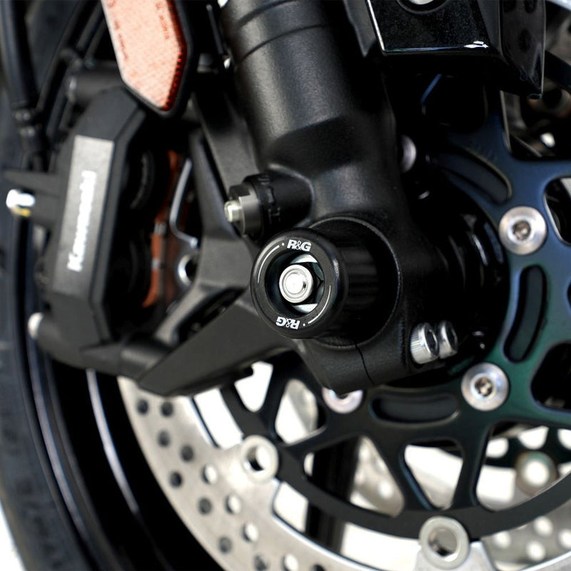 Load image into Gallery viewer, R&amp;G Racing Black Fork Protectors For 2020-2024 Kawasaki Ninja 1000SX ZX1000
