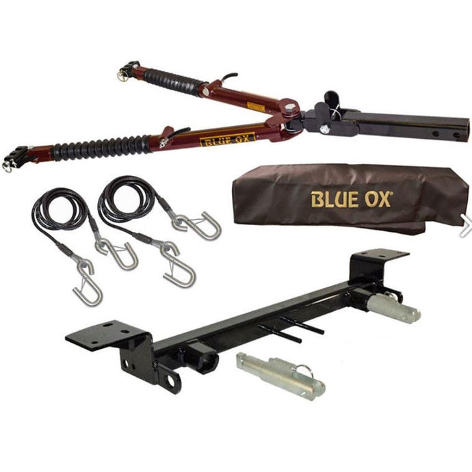 Blue Ox Ascent (7,500 lb) Tow Bar, Custom Towed Vehicle Light Harness & Baseplate Combo fits Select Jeep Gladiator (Includes Mojave)