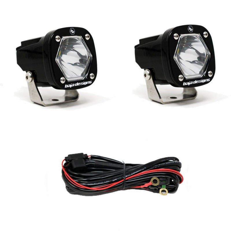 Load image into Gallery viewer, Baja Designs Auxiliary LED Light Pod Pair S1 Series Spot Pattern Clear Lens Universal 387801
