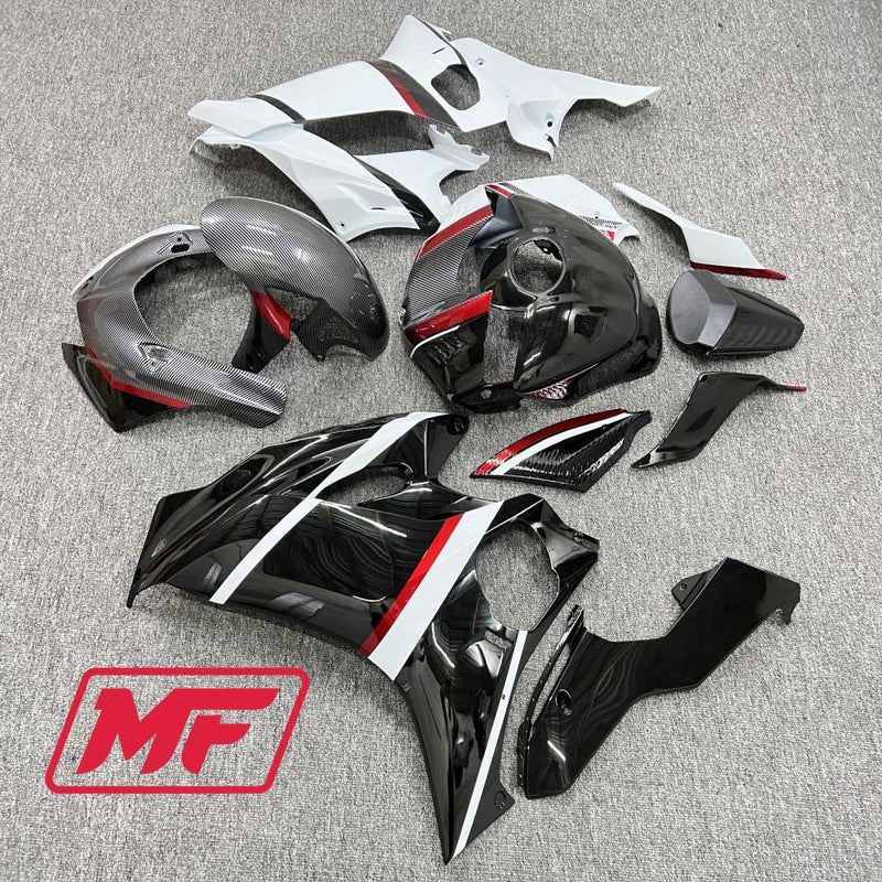 Load image into Gallery viewer, Monster Fairings Full Kit Yamaha R6 17-22 Red Carbon Fiber Style Split + Windshield + Gas Tank Cover
