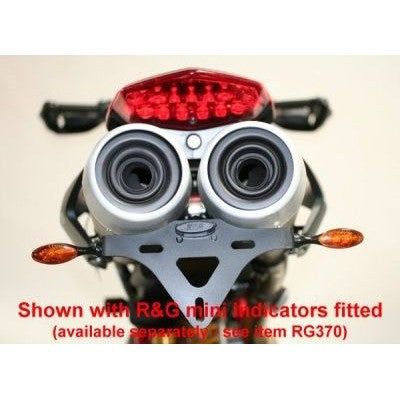 Load image into Gallery viewer, R&amp;G Racing Black Tail Tidy License Plate Holder For 2007-None Ducati Hypermotard 1100
