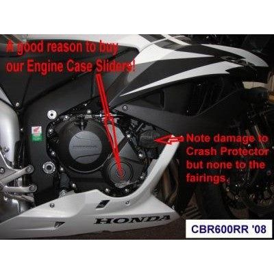 R&G Racing Black Engine Case Sliders RHS For 2007-2008 Honda CBR600RR ECS0030BK