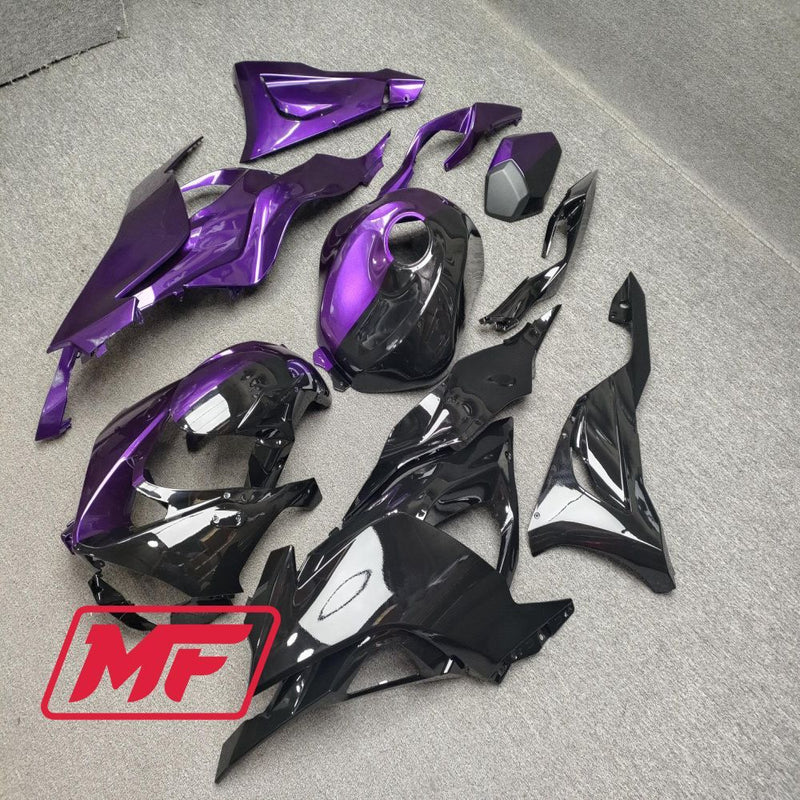 Load image into Gallery viewer, Monster Fairings Full Kit Honda CBR600RR 09-12 Gloss Purple Black Split + Windshield + Gas Tank Cover
