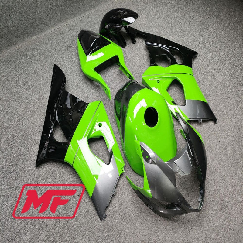 Load image into Gallery viewer, Monster Fairings Full Kit Suzuki GSXR1000 03-04 Gloss Green Black Grey + Windshield + Gas Tank Cover
