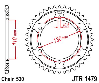 Load image into Gallery viewer, JT Sprockets Front Steel Sprocket 38 Tooth 38T 530 Chain JTR1479.38zbk
