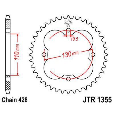Load image into Gallery viewer, Front &amp; Rear Sprocket Kit for HONDA TRX90 Fourtrax 93-08 JT Sprockets
