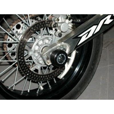 Load image into Gallery viewer, R&amp;G Racing Black Swingarm Protectors For 2005-2010 Suzuki DRZ400 Supermoto
