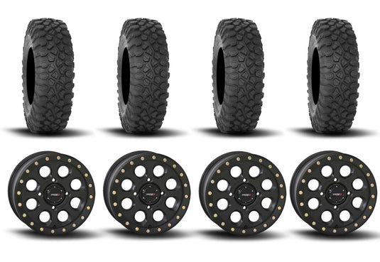 System 3 SB-7 Beadlock Matte Black 15" Wheels And XC450 Tires [35x10R-15]