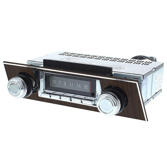 Custom Autosound 1967-68 Camaro 740 Premium Bluetooth Classic Car Stereo With Walnut Bezel