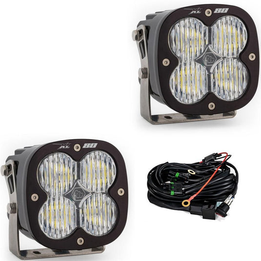 Baja Designs Auxiliary LED Light Pod Pair XL80 Series Wide Cornering Pattern Clear Lens Universal 677805