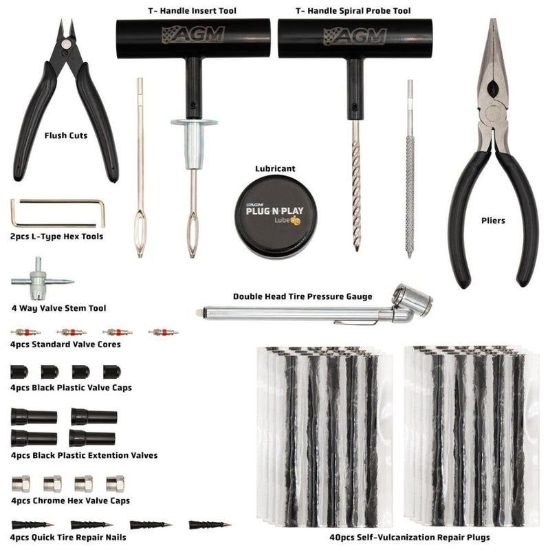 Load image into Gallery viewer, AGM Products Plug-n-Play Tire Repair Kit AGM-TGP-1059

