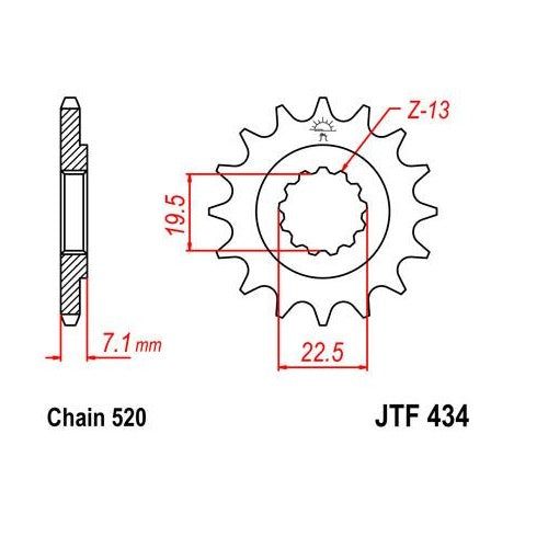 Steel Front Sprocket 15T for Street SUZUKI GZ250 1999-2010