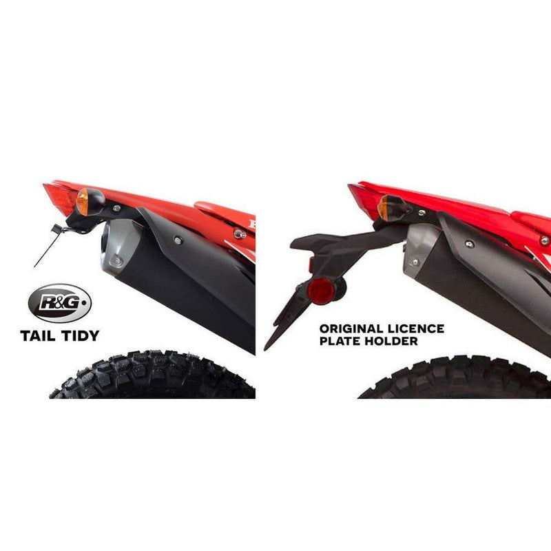 Load image into Gallery viewer, R&amp;G Racing Black Tail Tidy License Plate Holder For 2021-2024 Honda CRF300L
