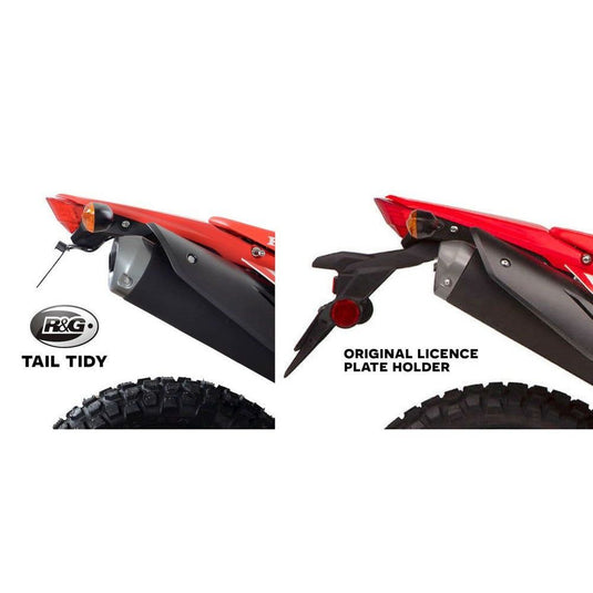 R&G Racing Black Tail Tidy License Plate Holder For 2021-2024 Honda CRF300L