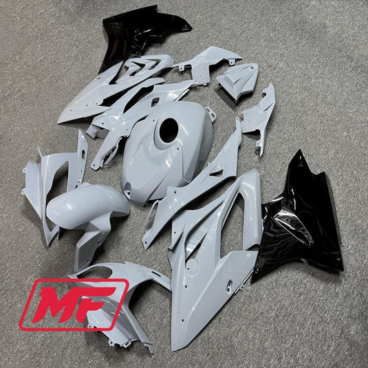Monster Fairings Full Kit BMW S1000RR 17-2018 Gloss Nardo Grey w/ Black + Windshield + Gas Tank Cover