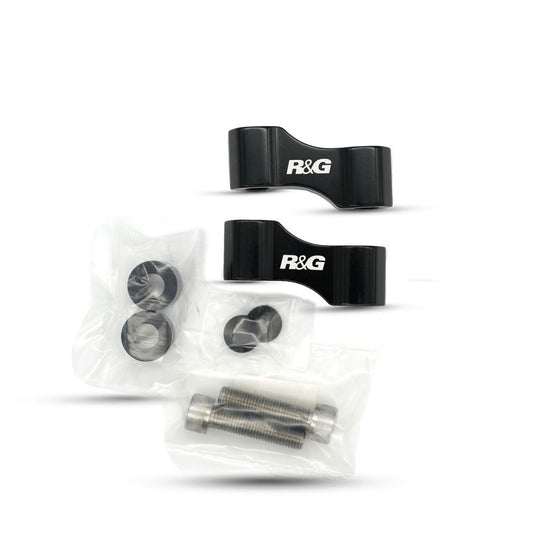 R&G Racing Black Mirror Widener Arms For 2011-2013 Aprilia Dorsoduro 1200 SMV1200