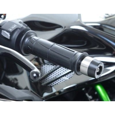 Load image into Gallery viewer, R&amp;G Racing Black Bar End Sliders For 2015-2020 Kawasaki Ninja H2 ZX1000
