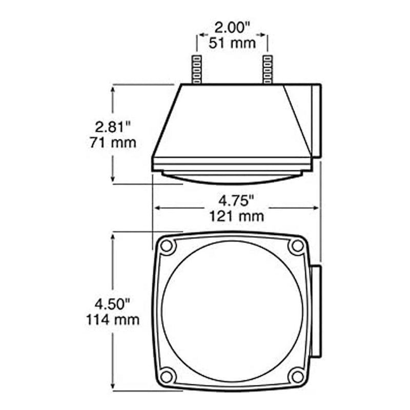 Load image into Gallery viewer, Peterson Incandescent Square Trailer Tail Lights (RLC-441) Submersible
