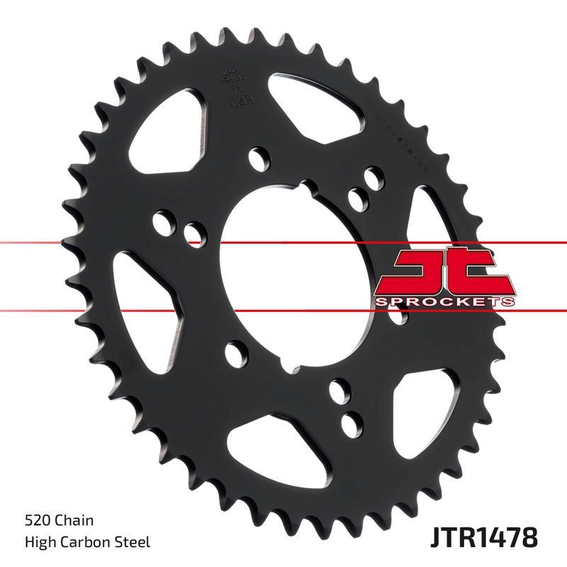 JT Sprockets Rear Steel Sprocket 42 Tooth 42T 520 Chain For Polaris Trail Blazer 250 ES 1996-1999 JTR1478.42