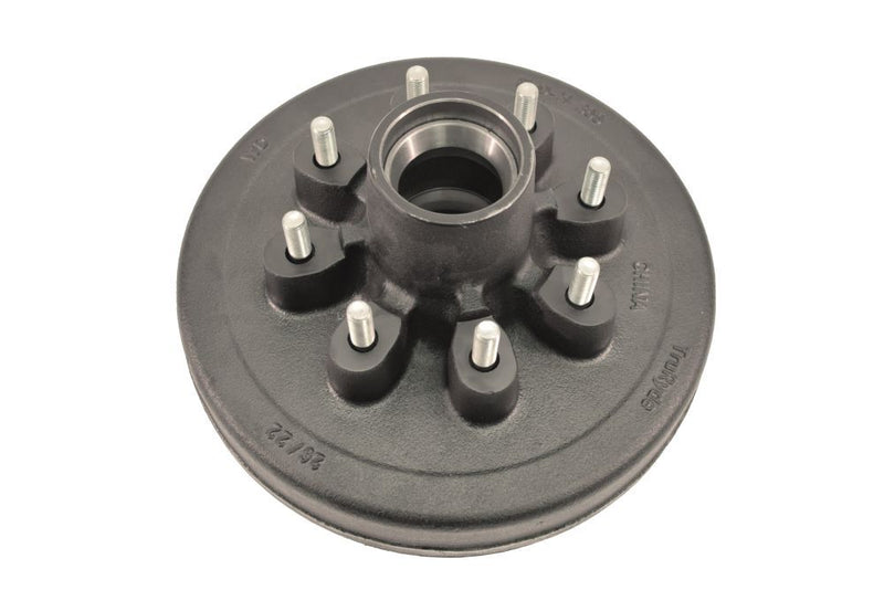 Load image into Gallery viewer, Trailer Hub And Drum, 8 On 6-1/2&quot; Bolt Circle, 3,500 lb. Capacity For 1-3/4&quot; To 1-1/4&quot; Tapered Spindle - 1/2 Inch Lugs

