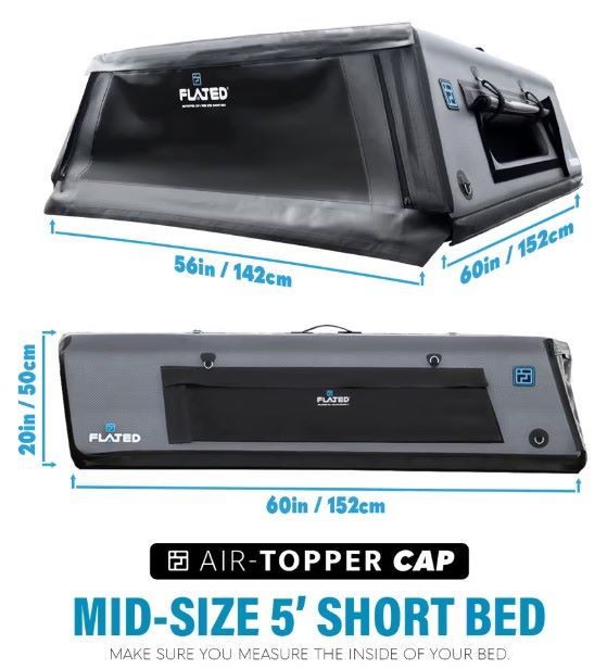 Load image into Gallery viewer, Air-Topper CAP - Inflatable Mid size Topper, fits Pickups with 5 Foot Bed
