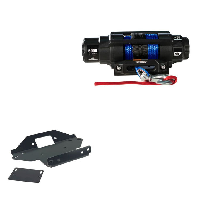 Viper 6000lbs V3 Winch Blue Rope With Mount For Kawasaki Brute Force 650 EPS 2006-2013