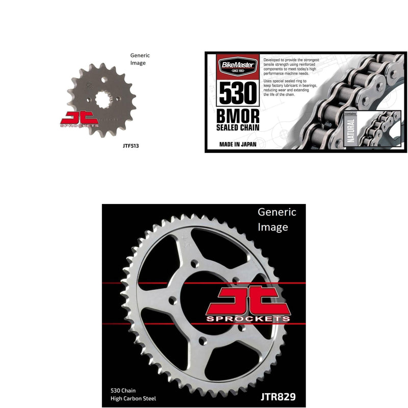Load image into Gallery viewer, 530 BMOR Chain Natural,Front &amp; Rear Sprocket Kit GSX600F Katana 1998-2006 For Su
