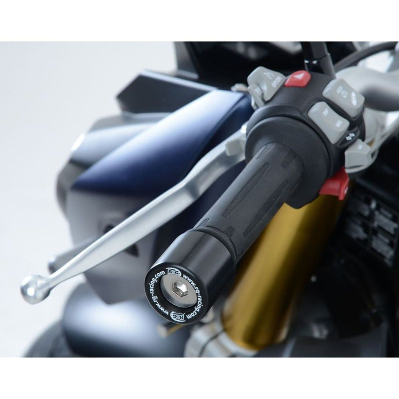 Load image into Gallery viewer, R&amp;G Racing Black Bar End Sliders For 2009-2014 BMW HP4 ABS
