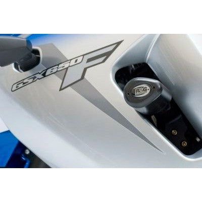 Load image into Gallery viewer, R&amp;G Racing Black Aero Style Crash Protection Bobbins For 2010-2016 Suzuki Katana 650 GSX650F
