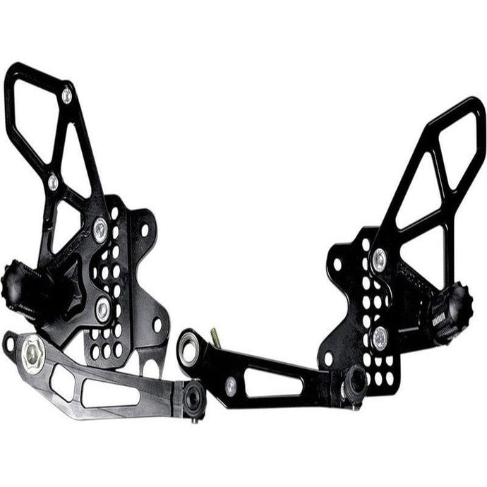 SUZUKI GSXR600 / GSXR750 Vortex RS582K Adjustable Rear Set Version 2 Black