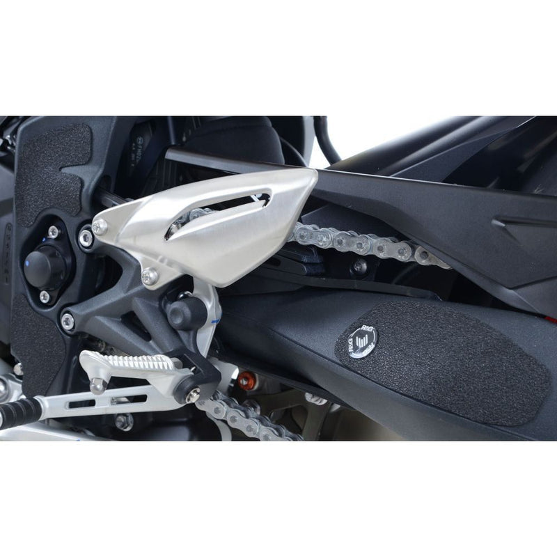 Load image into Gallery viewer, R&amp;G Racing Black Boot Guard Kit For 2013-2016 Triumph Street Triple 675
