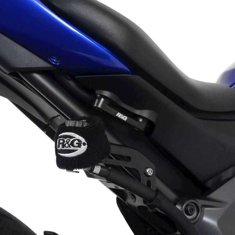 Load image into Gallery viewer, R&amp;G Racing Black Rear Foot Rest Delete Blanking Plates For 2022-2024 Yamaha YZF R7
