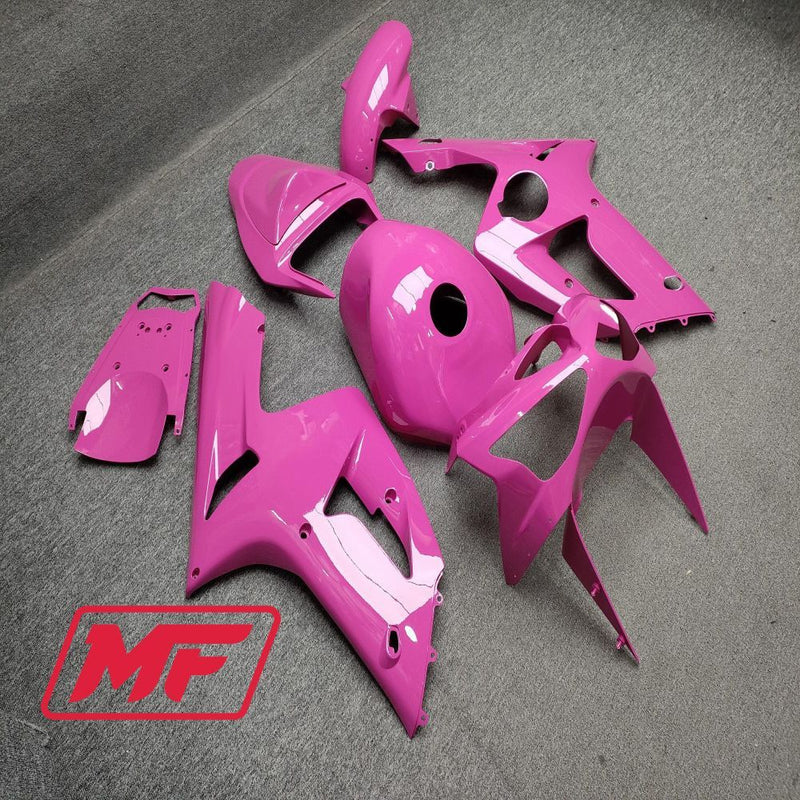 Load image into Gallery viewer, Monster Fairings Full Kit Kawasaki ZX-6R 03-04 Gloss Pink + Windshield + Gas Tank Cover
