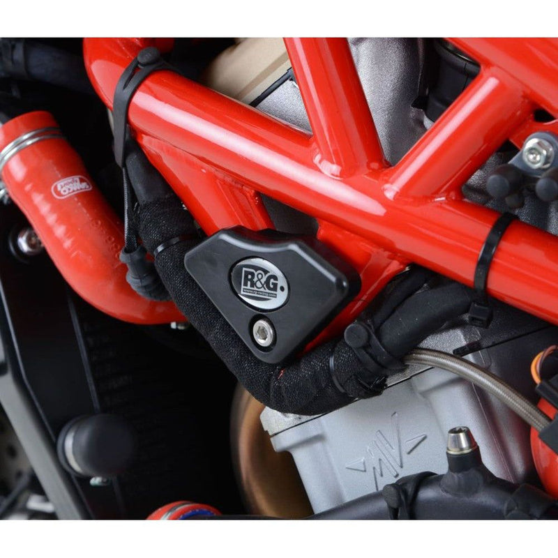 Load image into Gallery viewer, R&amp;G Racing Black Under Body Frame Sliders For 2015-2018 MV Agusta F4RC UCP0004BL
