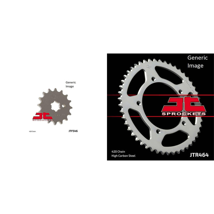 JT SPROCKETS Front and Rear Steel Sprocket Kit for OffRoad KAWASAKI KX80E 1984