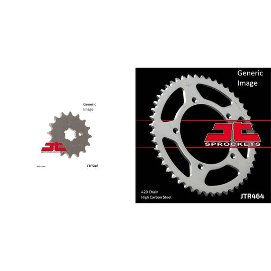 JT SPROCKETS Front and Rear Steel Sprocket Kit for OffRoad KAWASAKI KX80E 1984