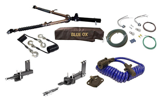 Blue Ox Avail Tow Bar (10,000 lbs. capacity) & Baseplate Combo and Towed Vehicle Wiring Kit, fits Select Jeep Grand Cherokee WK, Grand Cherokee and Dodge Durango (See 