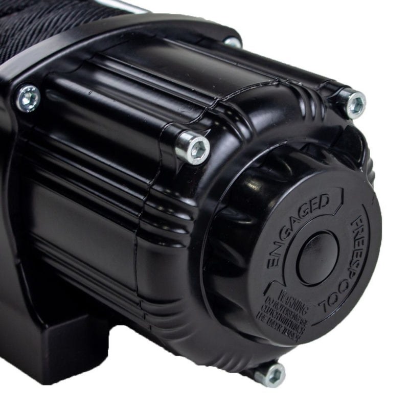 Load image into Gallery viewer, Viper Midnight UTV Winch Kit 4500 lb With 50 Feet Black Synthetic Rope With Mount
