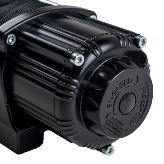 Viper Midnight UTV Winch Kit 4500 lb With 50 Feet Black Synthetic Rope With Mount